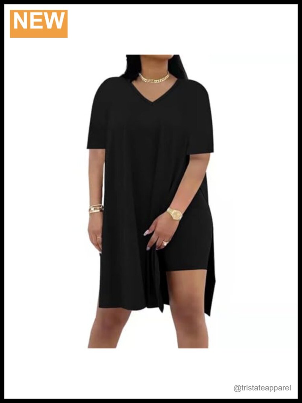 2 Piece Outfit Set for Women Oversized Tunic Top & High Waisted Biker Shorts